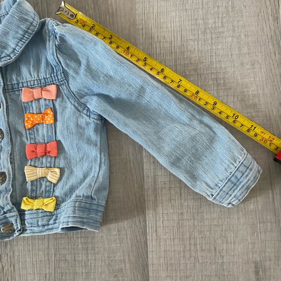 Nannette kids size 3T denim with bows jean jacket - Picture 7 of 10